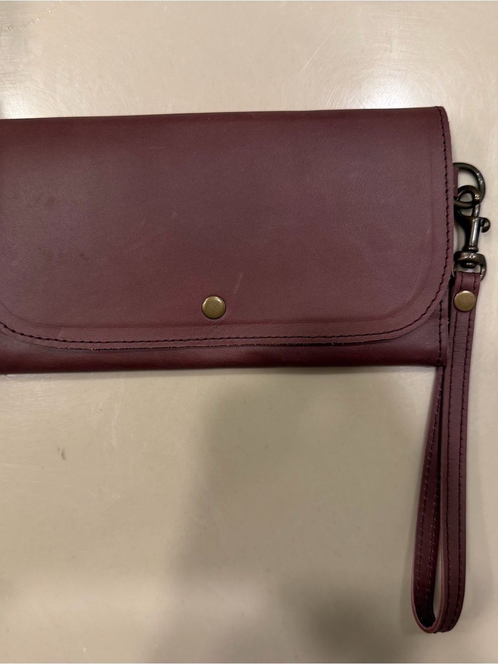 ABLE Women's Mare Phone Wallet Wristlet Clutch -Dark Cherry - NWT